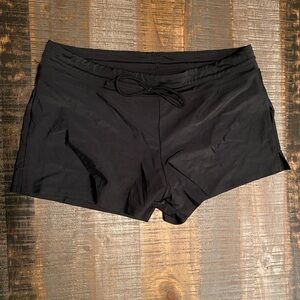 👙Bathing Suit shorts size XL black drawstring waist
